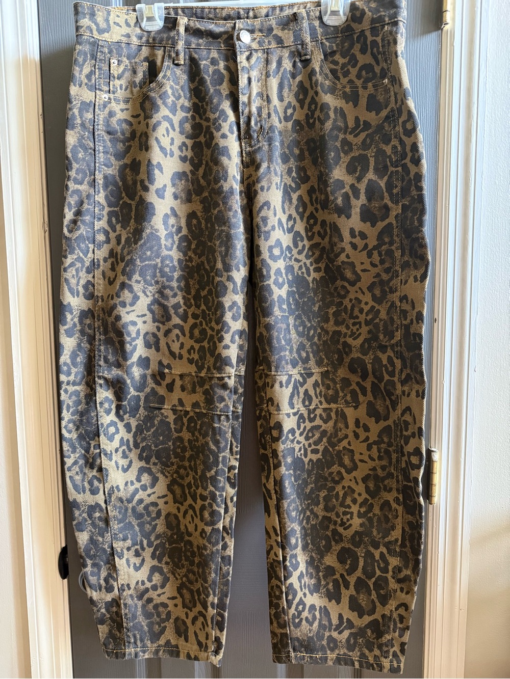 Leopard Print Barrel Jeans XL Fall 2026 Staple Trendy